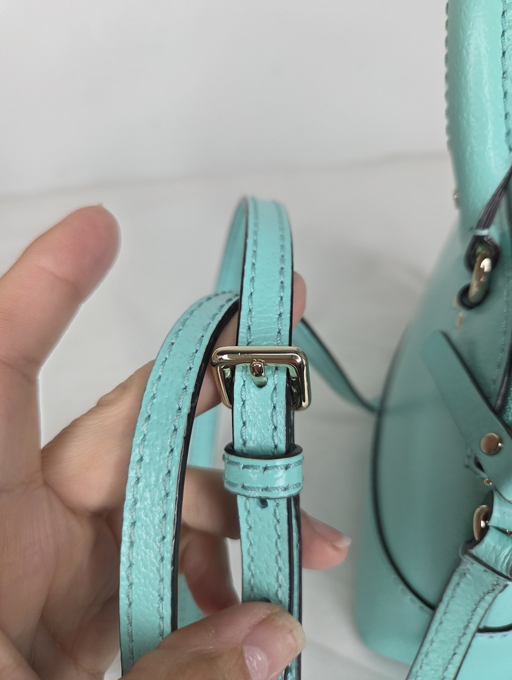 kate spade Mini Rachelle Wellesley-Tiffany Blue Crossbody with Gold Hardware - Picture 7 of 9